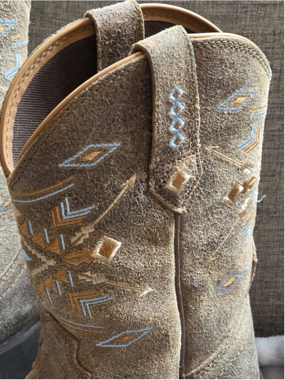 Rank 45 Xero Gravity Aquinnah Western Performance Boots Suede Square Toe Size 7B